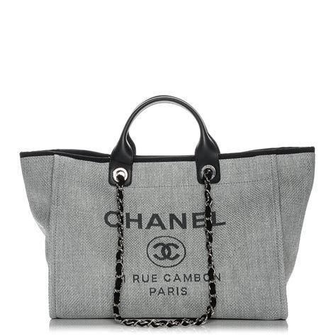 grey chanel canvas tote|Chanel canvas tote handbags.